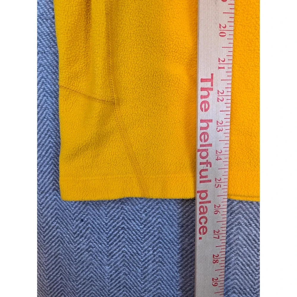 The North Face FlashDry Quarter Zip Fleece Pullover XL Yellow Mens Sleeve Pocket